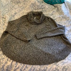 Grey poncho like sweater